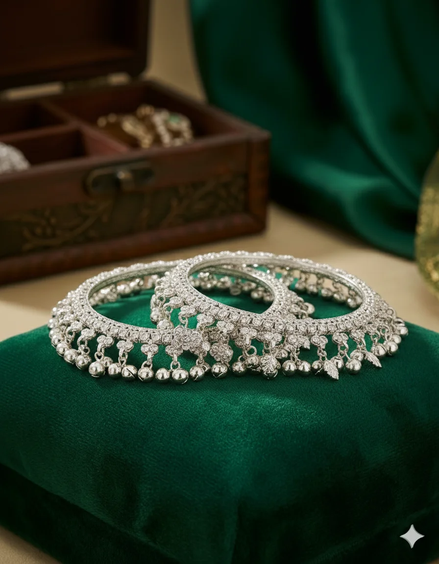 Royal Shagun Bridal Silver Payal - Sai Jewellers Gondia